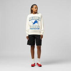 Detroit Lions Women's Tonal Arch Sweatshirt Cream - Mitchell & Ness