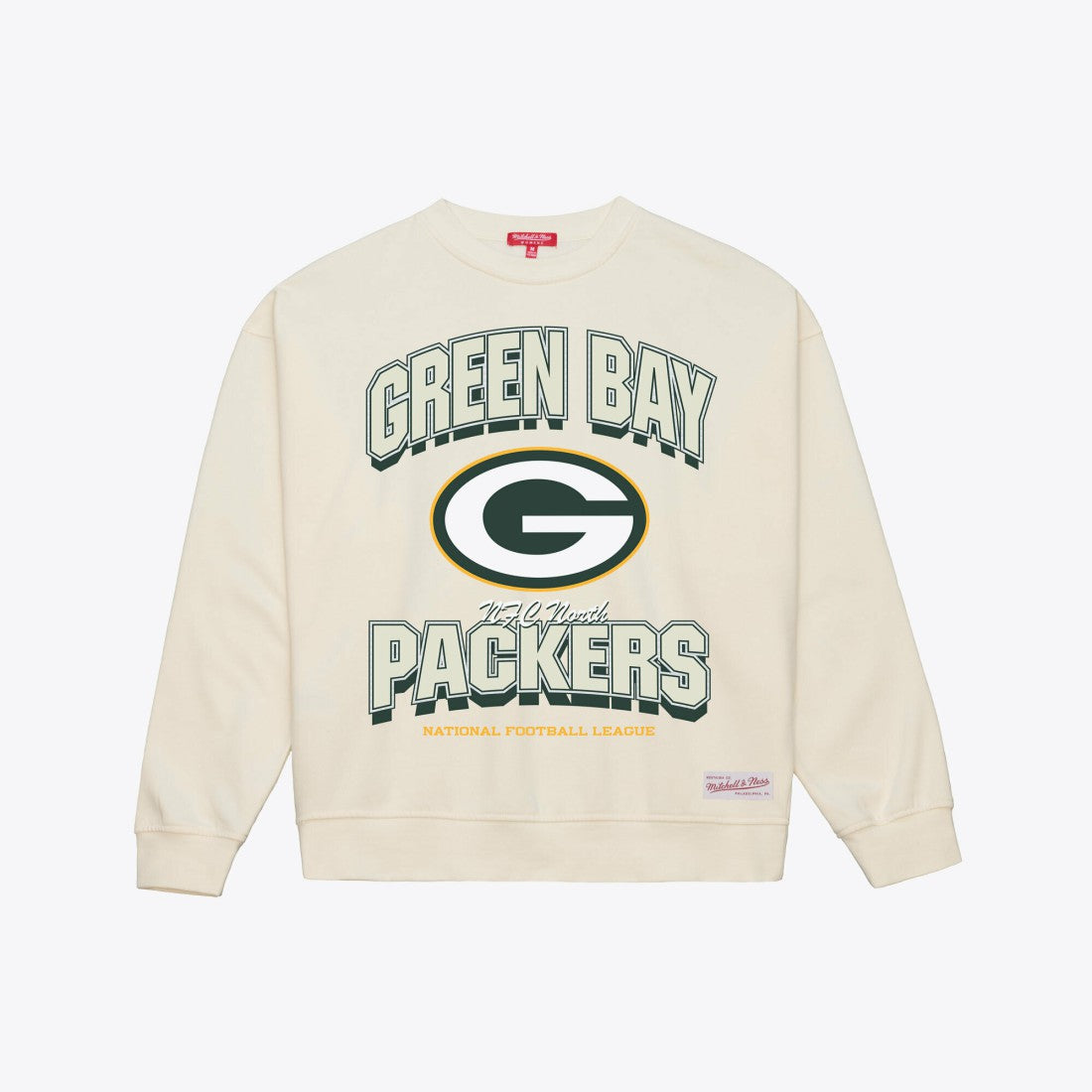Green Bay Packers Women's Tonal Arch Sweatshirt Cream - Mitchell & Ness