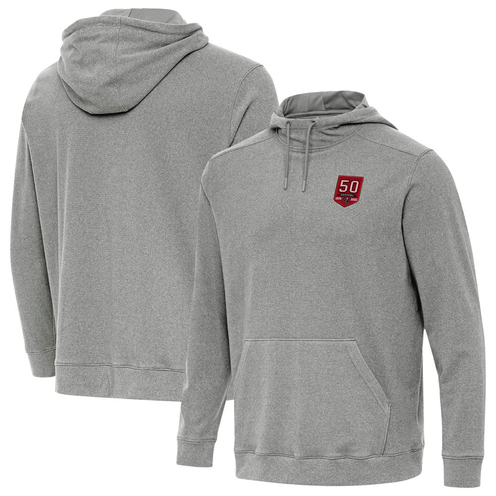 Tampa Bay Buccaneers Antigua 50th Season Cloud Hoodie Heather Black - NFL