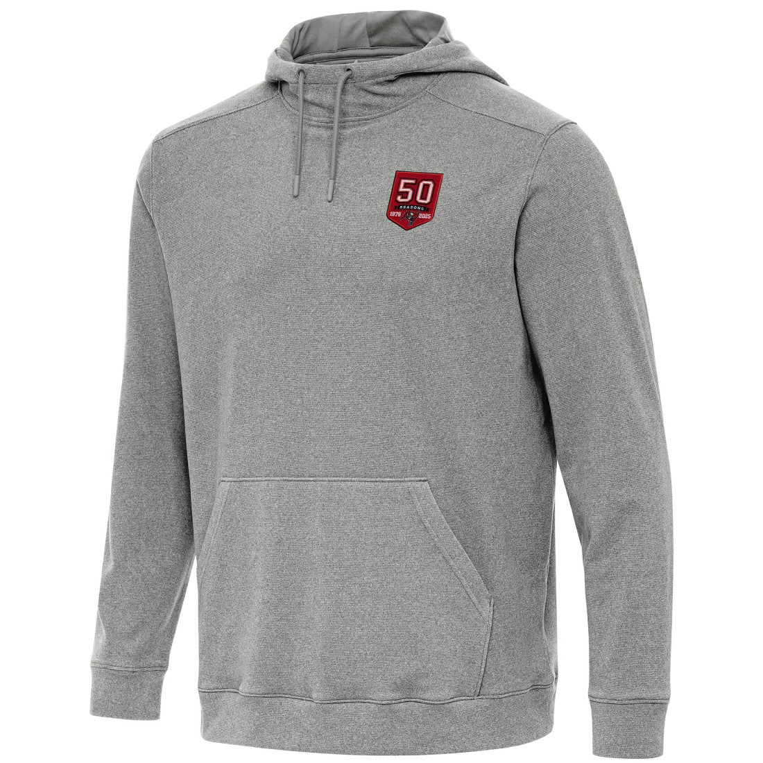 Tampa Bay Buccaneers Antigua 50th Season Cloud Hoodie Heather Black - NFL