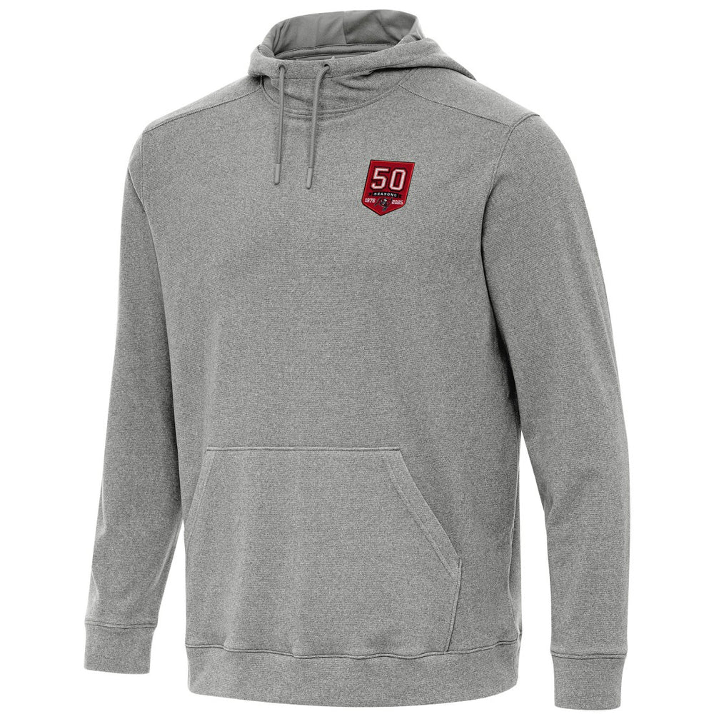 Tampa Bay Buccaneers Antigua 50th Season Cloud Hoodie Heather Black - NFL