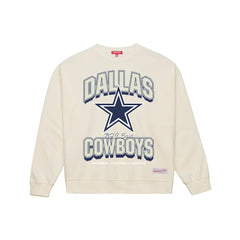 Dallas Cowboys Women's Tonal Arch Sweatshirt Cream - Mitchell & Ness