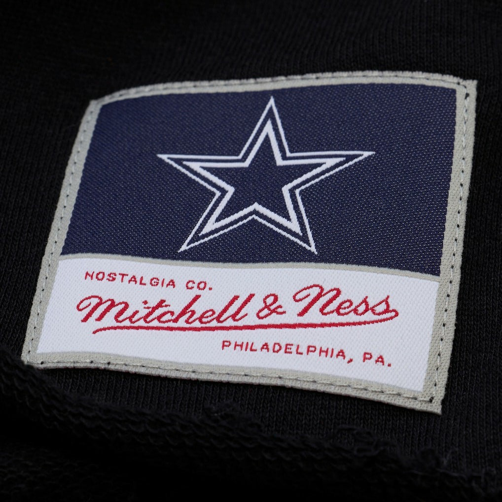 Dallas Cowboys Women's Cropped Long Sleeve Rugby Polo Black - Mitchell & Ness
