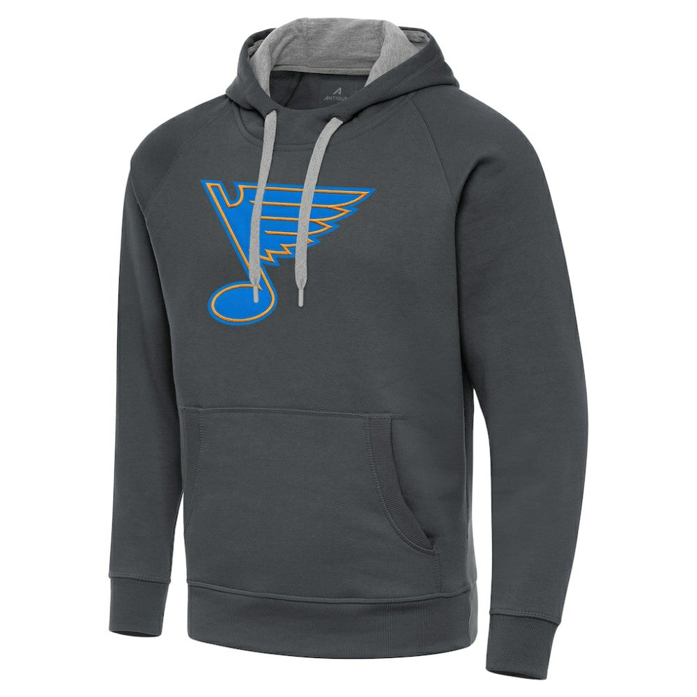 St. Louis Blues - Antigua Victory Pullover Hoodie Charcoal