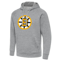 Boston Bruins Antigua Victory Pullover Hoodie Heather Gray