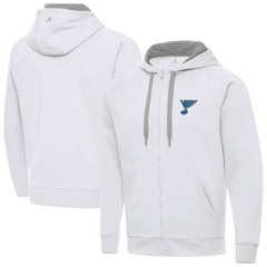 St. Louis Blues - Antigua Victory Full-Zip Hoodie White