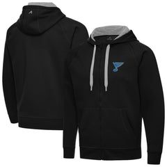 St. Louis Blues - Antigua Victory Full-Zip Hoodie Black