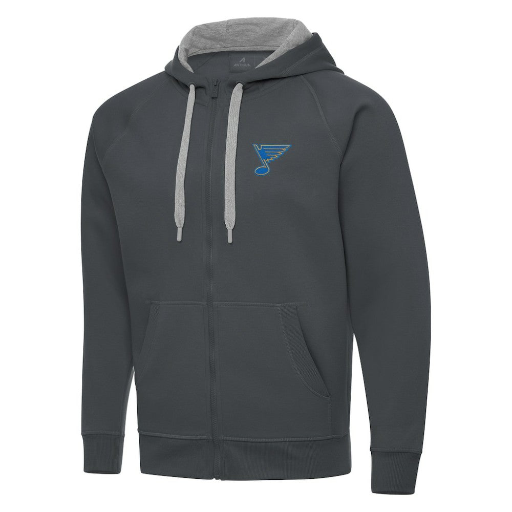 St. Louis Blues - Antigua Victory Full-Zip Hoodie Charcoal