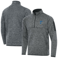 St. Louis Blues - Antigua Fortune Quarter-Zip Pullover Jacket Heather Gray