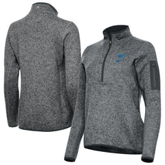 St. Louis Blues - Antigua Women's Fortune Half-Zip Pullover Heather Black