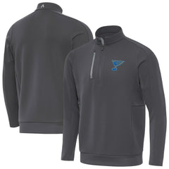 St. Louis Blues - Antigua Generation Quarter-Zip Pullover Top Pewter