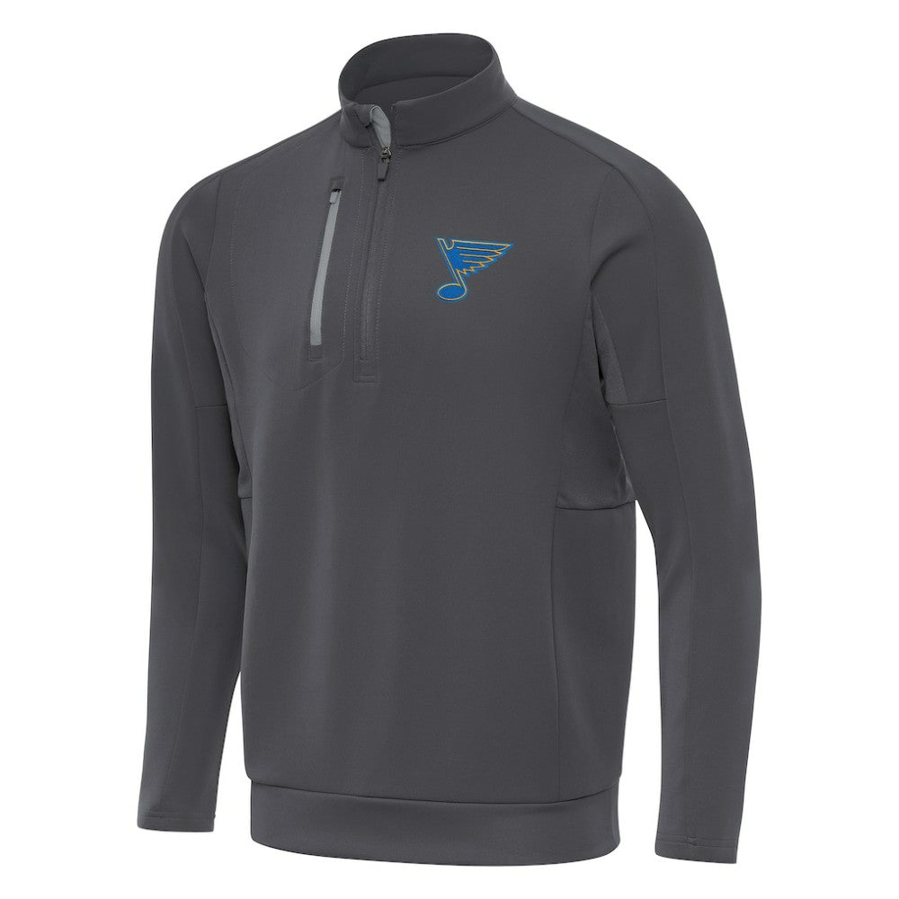 St. Louis Blues - Antigua Generation Quarter-Zip Pullover Top Pewter
