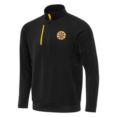 Boston Bruins Antigua Generation Quarter-Zip Pullover Top Black