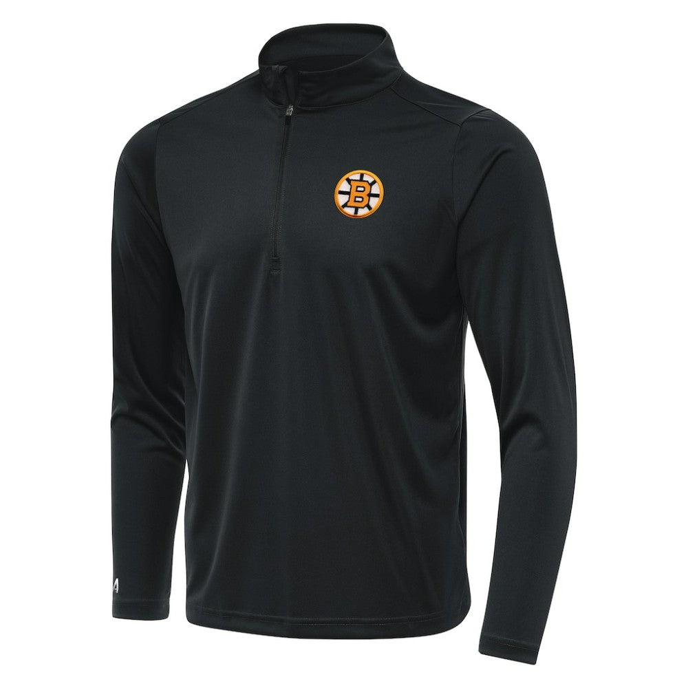 Boston Bruins Antigua Tribute Lightweight Quarter-Zip Pullover Gray