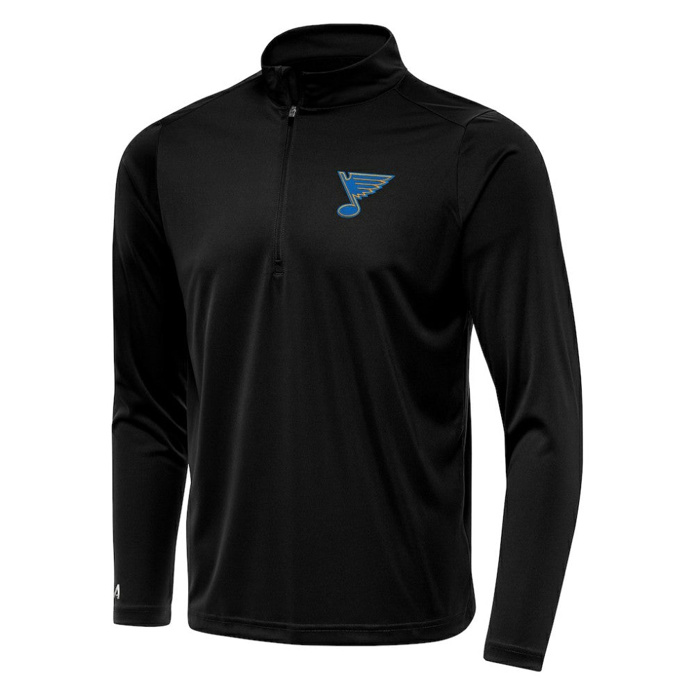 St. Louis Blues - Antigua Tribute Lightweight Quarter-Zip Pullover Black