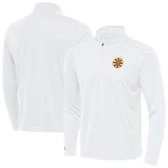 Boston Bruins Antigua Tribute Lightweight Quarter-Zip Pullover White