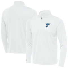 St. Louis Blues - Antigua Tribute Lightweight Quarter-Zip Pullover White