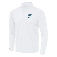 St. Louis Blues - Antigua Tribute Lightweight Quarter-Zip Pullover White