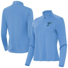 St. Louis Blues - Antigua Women's Tribute Half-Zip Pullover Blue