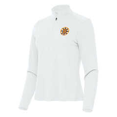 Boston Bruins Antigua Women's Tribute Half-Zip Pullover White