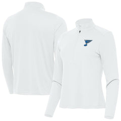 St. Louis Blues - Antigua Women's Tribute Half-Zip Pullover White