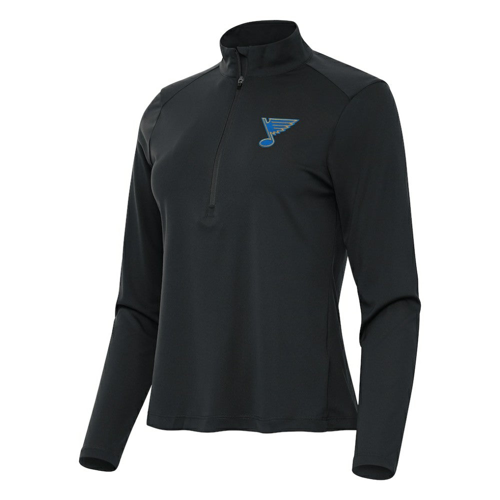 St. Louis Blues - Antigua Women's Tribute Half-Zip Pullover Gray