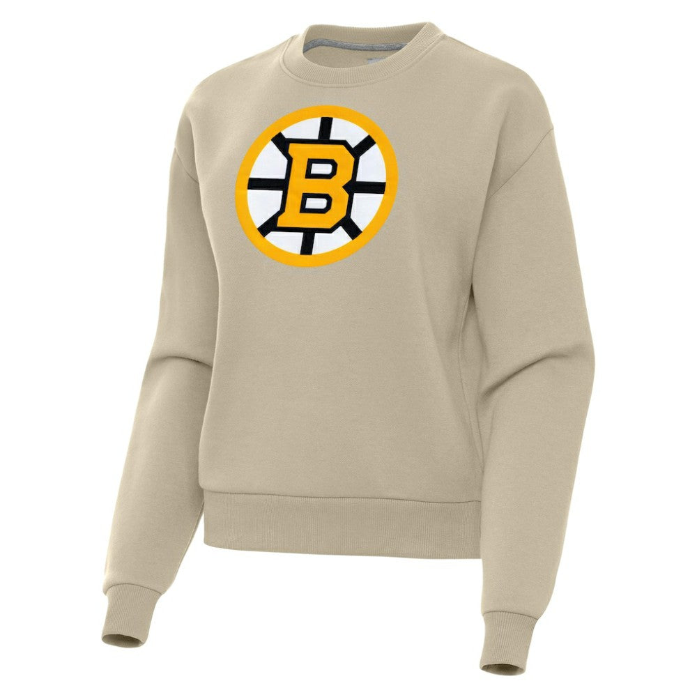 Boston Bruins Antigua Women's Victory Pullover Sweatshirt Khaki