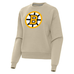 Boston Bruins Antigua Women's Victory Pullover Sweatshirt Khaki