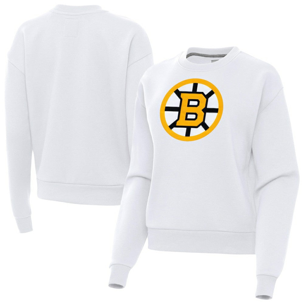Boston Bruins Antigua Women's Victory Pullover Sweatshirt White