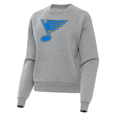 St. Louis Blues - Antigua Women's Victory Pullover Sweatshirt Heather Gray