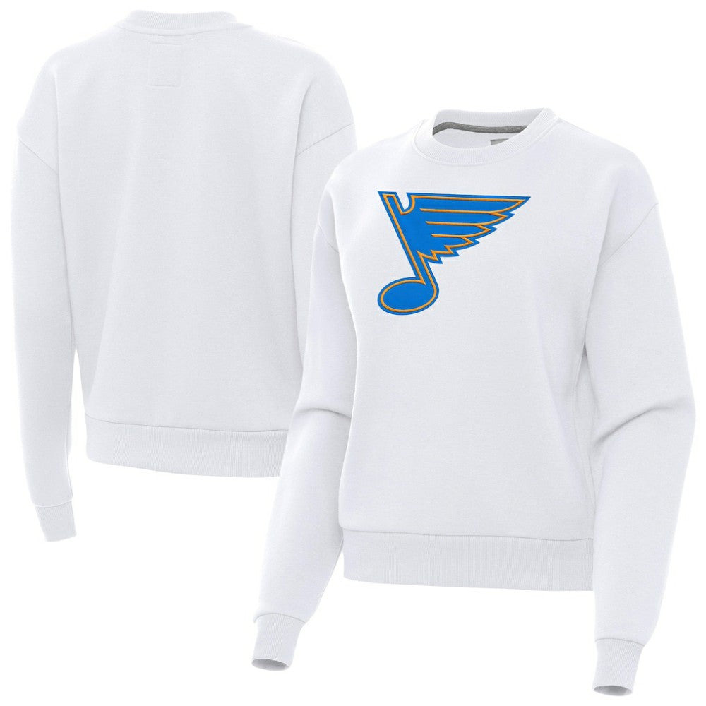 St. Louis Blues - Antigua Women's Victory Pullover Sweatshirt White