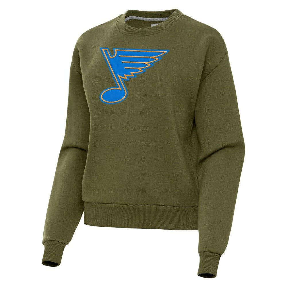 St. Louis Blues - Antigua Women's Victory Pullover Sweatshirt Olive