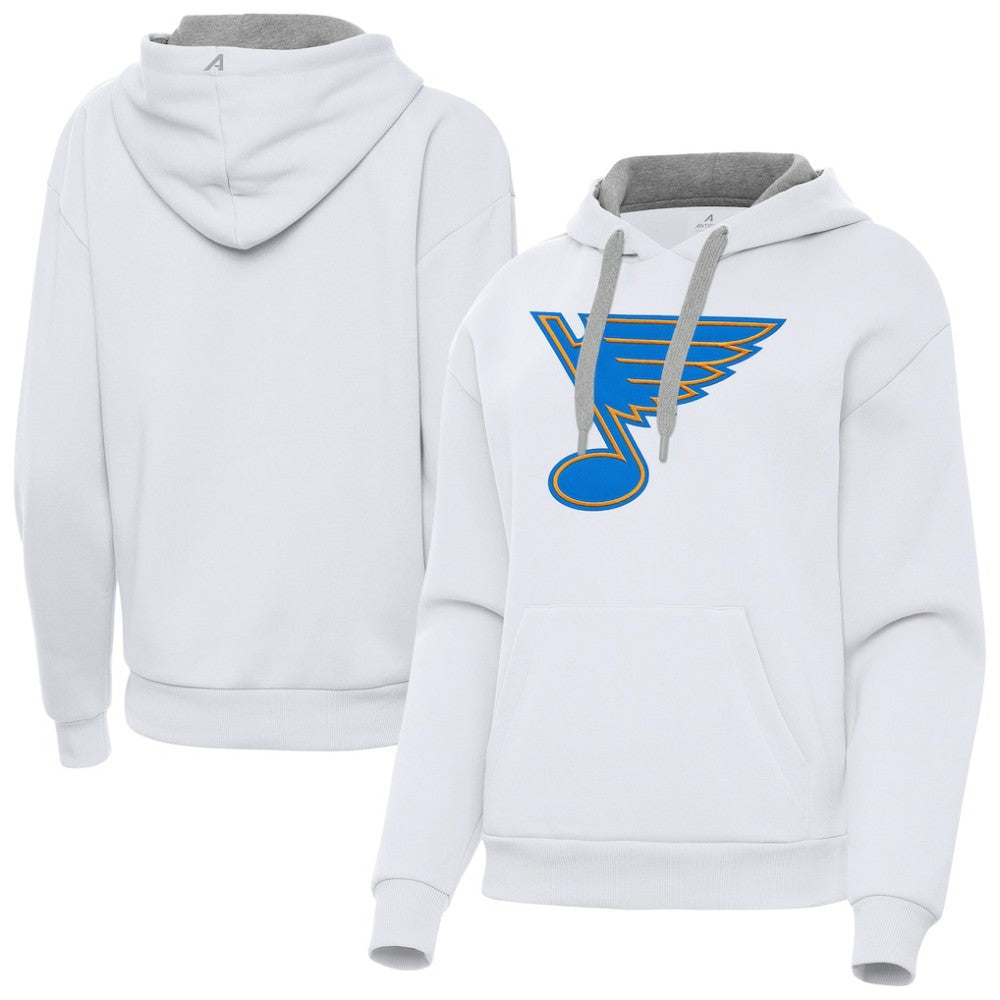 St. Louis Blues - Antigua Women's Victory Pullover Hoodie White