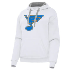 St. Louis Blues - Antigua Women's Victory Pullover Hoodie White