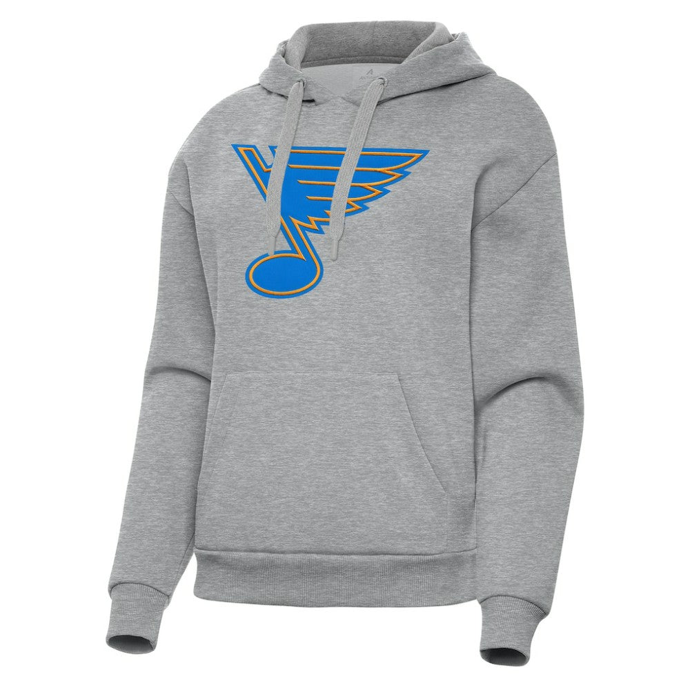 St. Louis Blues - Antigua Women's Victory Pullover Hoodie Heather Gray