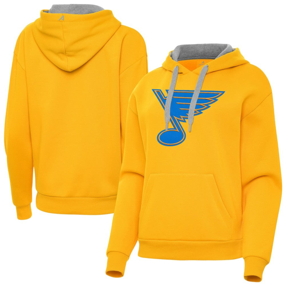 St. Louis Blues - Antigua Women's Victory Pullover Hoodie Gold
