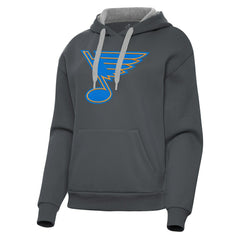 St. Louis Blues - Antigua Women's Victory Pullover Hoodie Charcoal