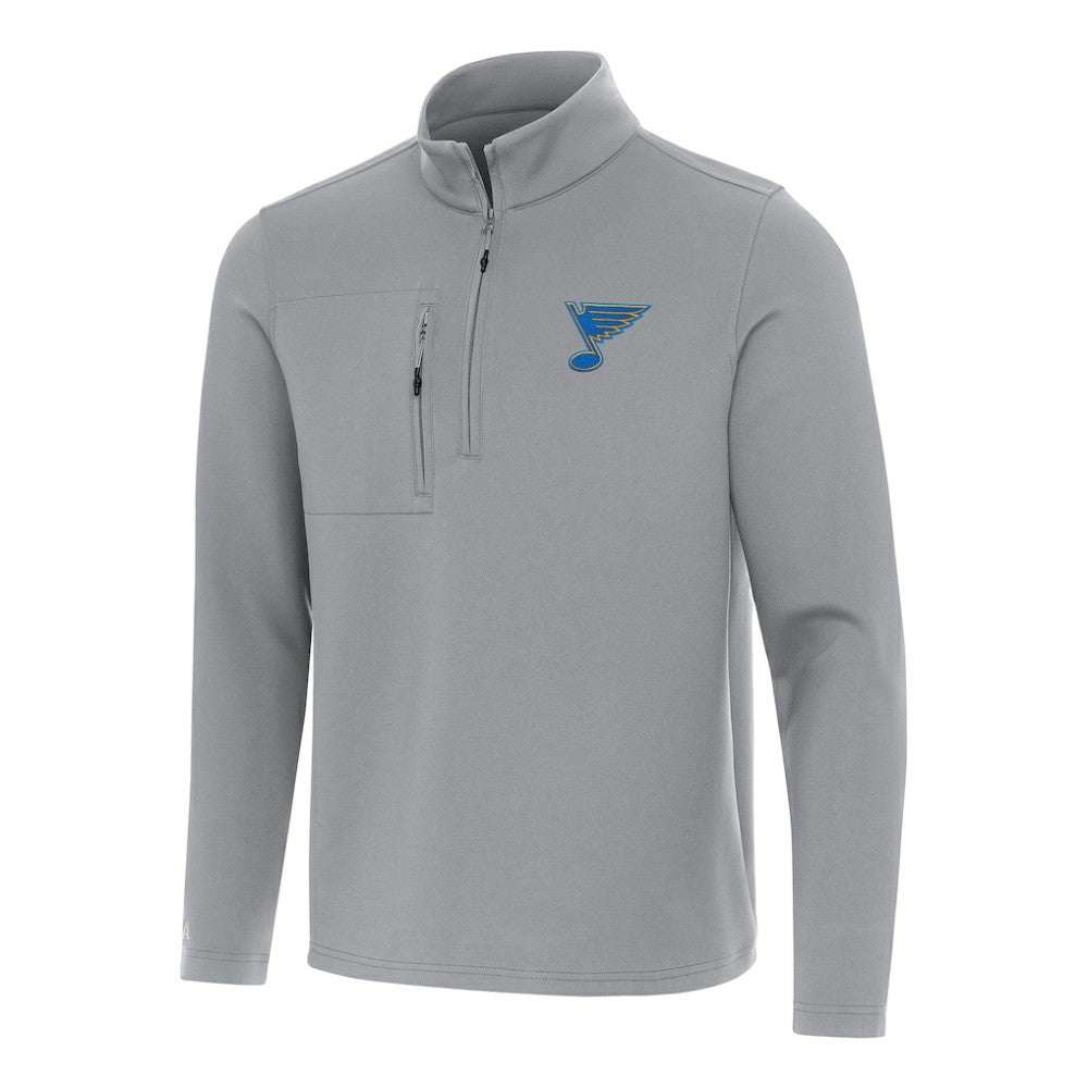 St. Louis Blues - Antigua Insider Quarter-Zip Pullover Gray
