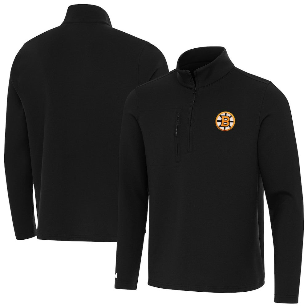 Boston Bruins Antigua Insider Quarter-Zip Pullover Black