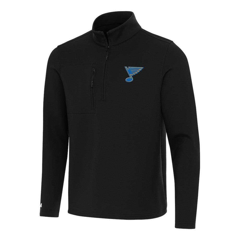 St. Louis Blues - Antigua Insider Quarter-Zip Pullover Black