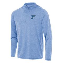 St. Louis Blues - Antigua Tidy Quarter-Zip Hoodie Heather Blue