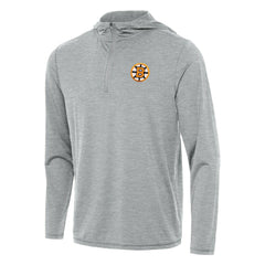 Boston Bruins Antigua Tidy Quarter-Zip Hoodie Heather Gray