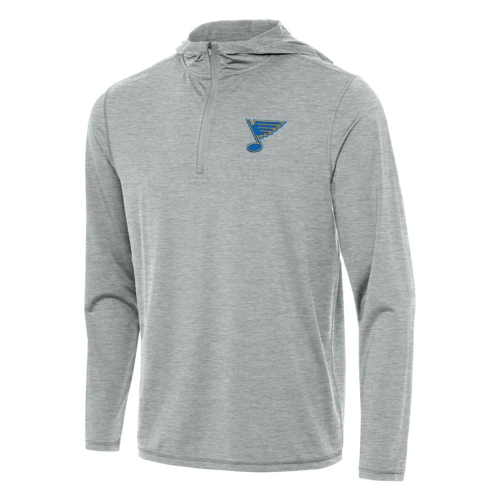 St. Louis Blues - Antigua Tidy Quarter-Zip Hoodie Heather Gray