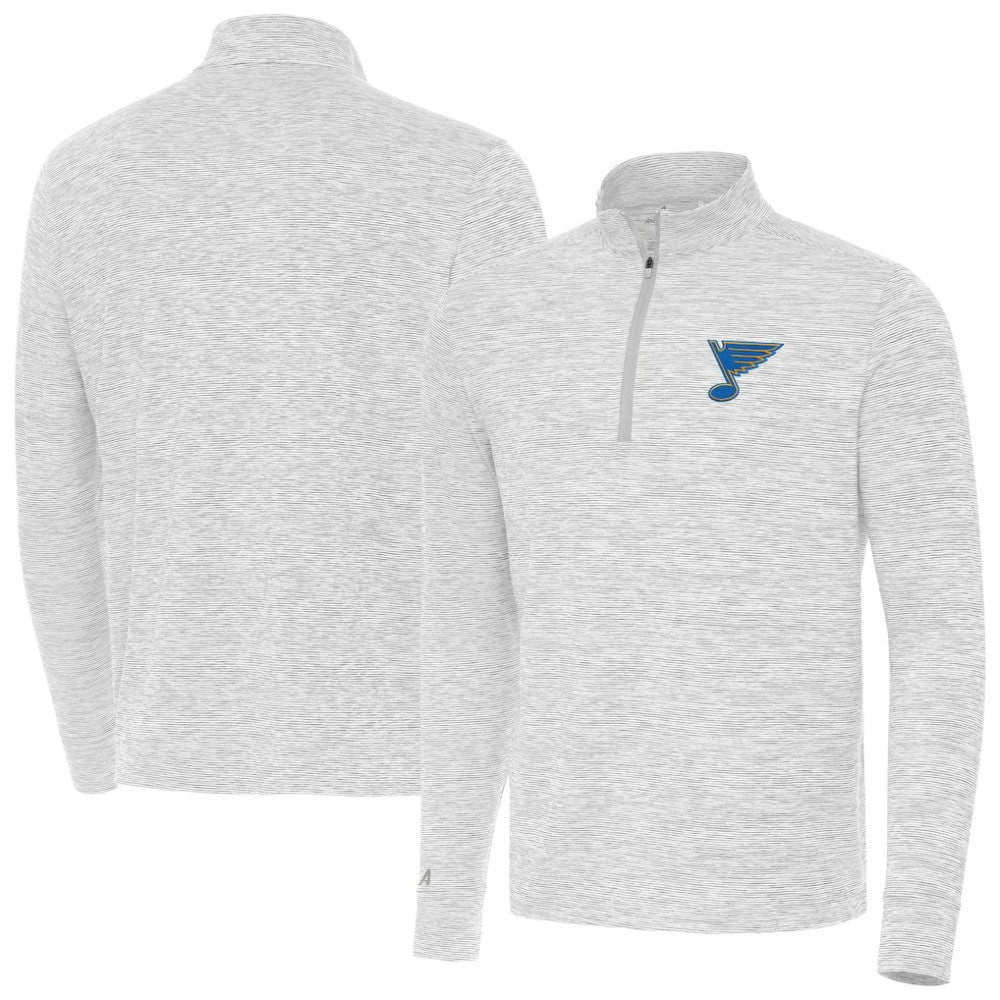 St. Louis Blues - Antigua Cause Quarter-Zip Jacket Gray