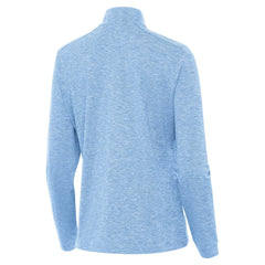 St. Louis Blues - Antigua Mentor Long Sleeve Quarter-Zip Mock Polo Heather Blue
