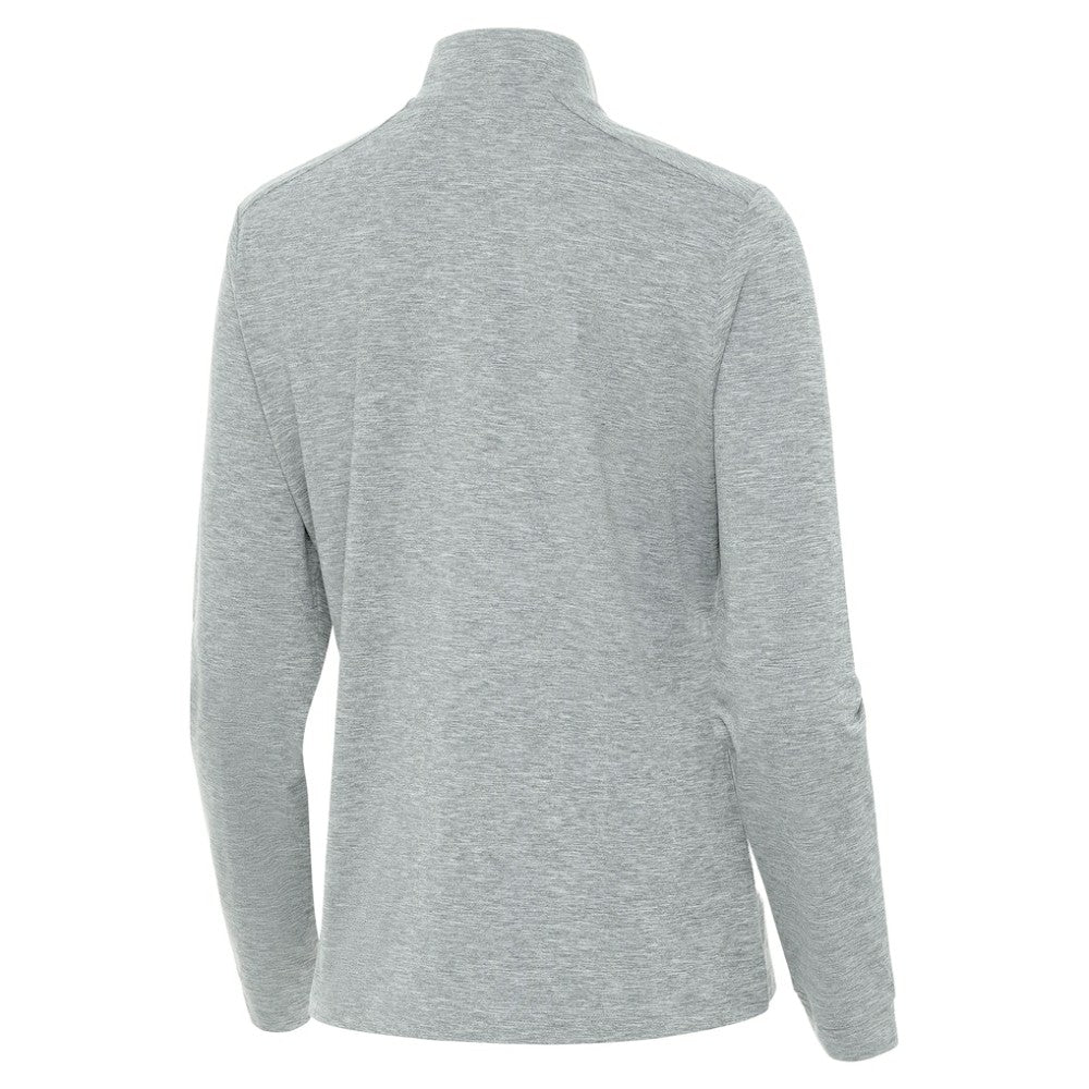 St. Louis Blues - Antigua Mentor Long Sleeve Quarter-Zip Mock Polo Heather Gray