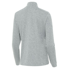 St. Louis Blues - Antigua Mentor Long Sleeve Quarter-Zip Mock Polo Heather Gray