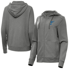 St. Louis Blues - Antigua Women's Seeker Full-Zip Hoodie Heather Black