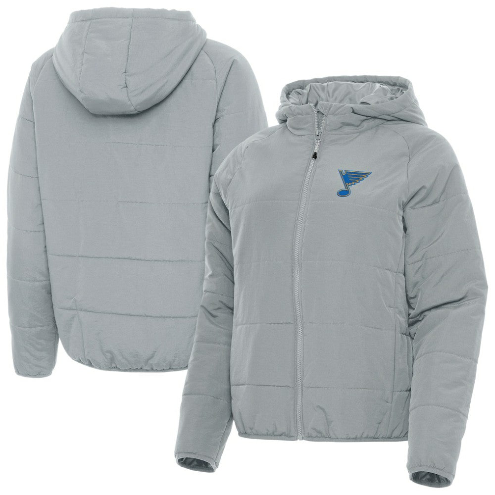 St. Louis Blues - Antigua Women's Raglan Universe Full-Zip Hooded Jacket Gray