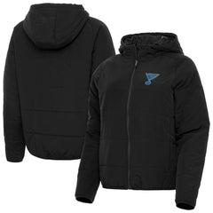 St. Louis Blues - Antigua Women's Raglan Universe Full-Zip Hooded Jacket Black